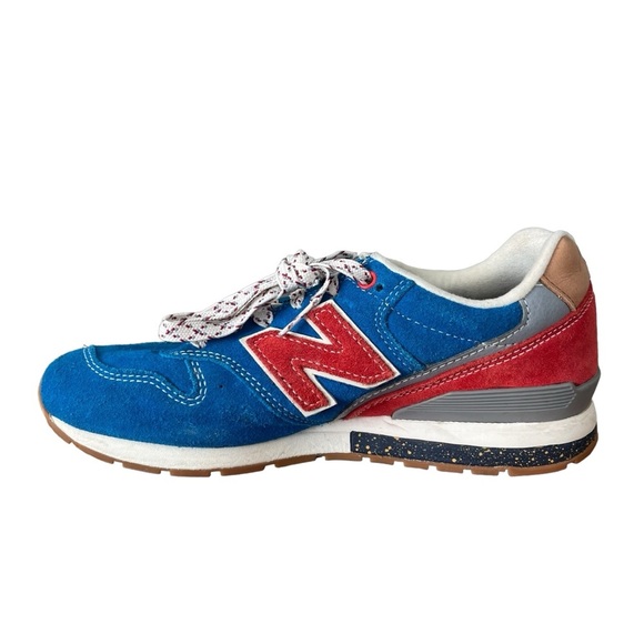 New Balance 996 Women’s Blue Red Suede Size 7 Rare Large N Retro Like New - Picture 1 of 12